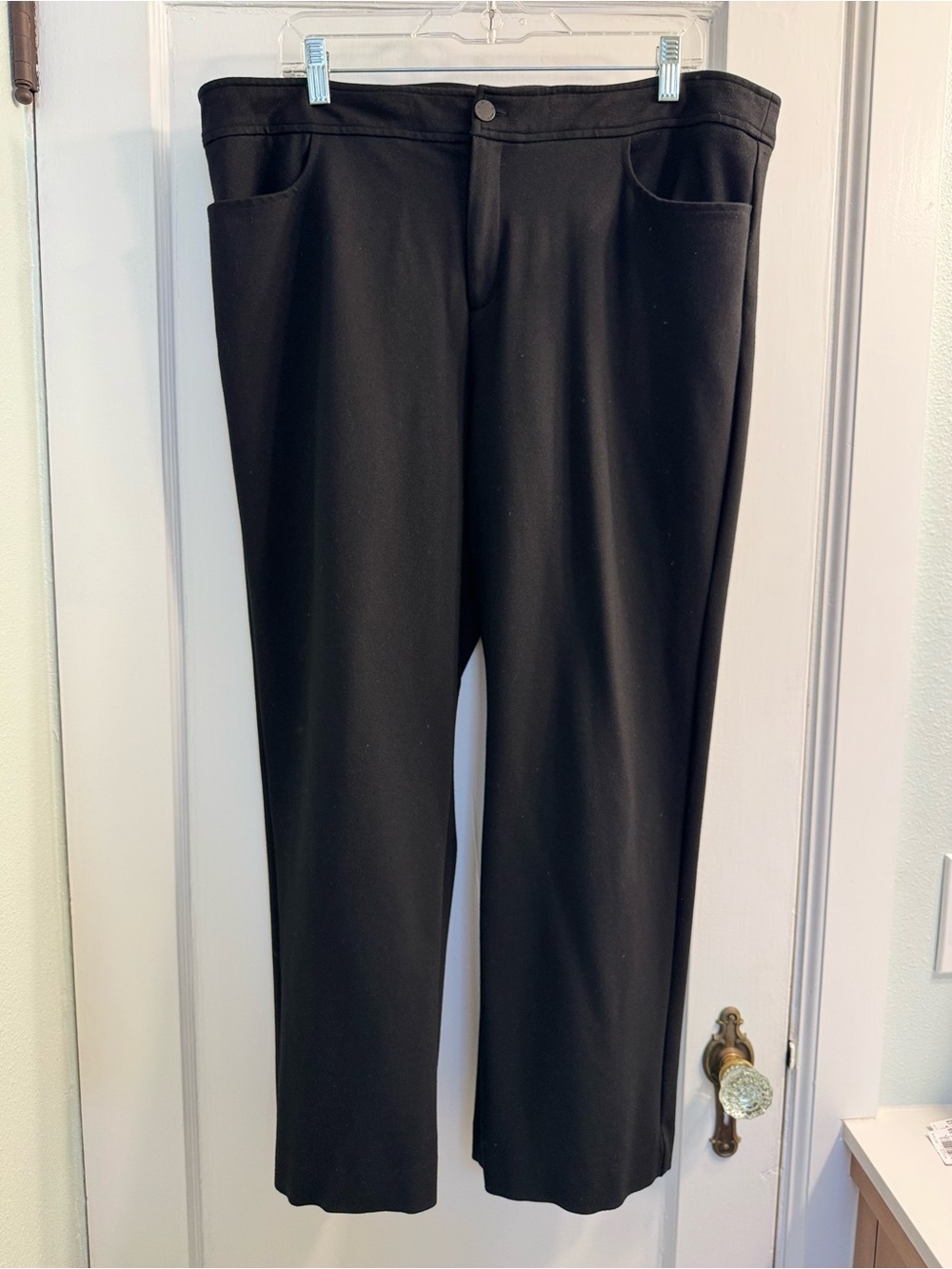 Anne Klein Women’s Straight Leg Black Stretch Dress Pants Size 16W
